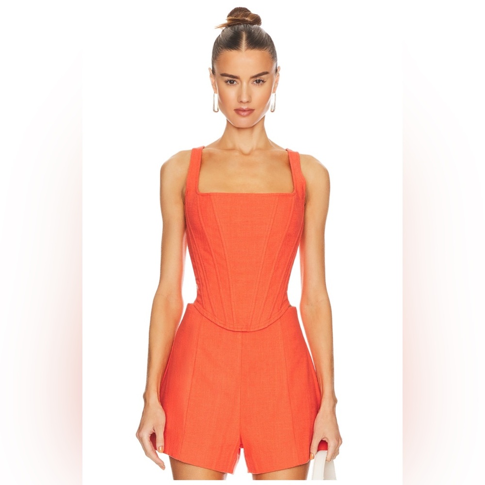 Aureta. Sophia Bustier in Flame Orange